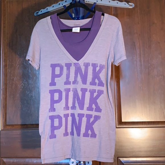 3/$25!Victoria Secret Pink Tee X’s2 Size Medium - Picture 2 of 10